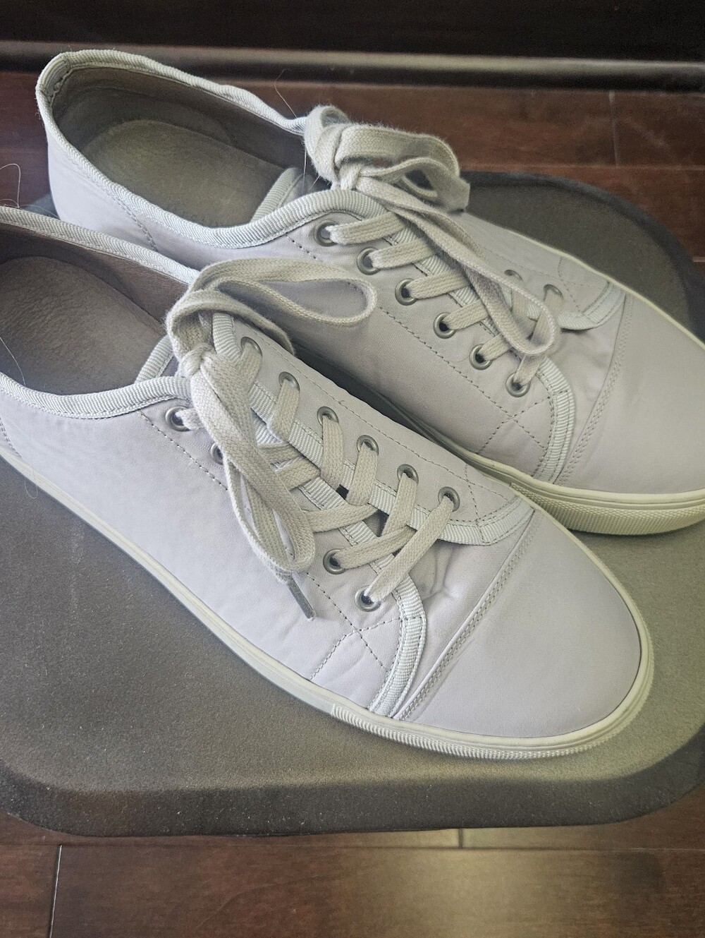 All Saints Men's Light Gray Low-Top Lace-Up Sneakers. US Size 10.